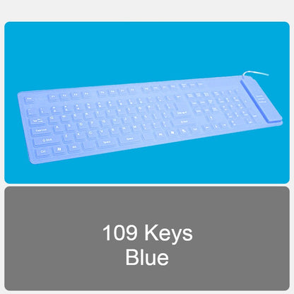 Compact Flexible USB Keyboard with Waterproof Silent Keys