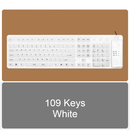 Compact Flexible USB Keyboard with Waterproof Silent Keys
