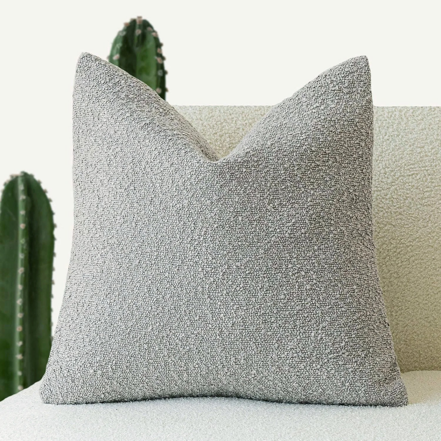 Soft Boucle Throw Pillow Cover 45x45cm Home Decor
