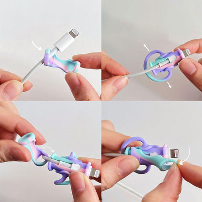 Flexible Dual USB Cable Protector