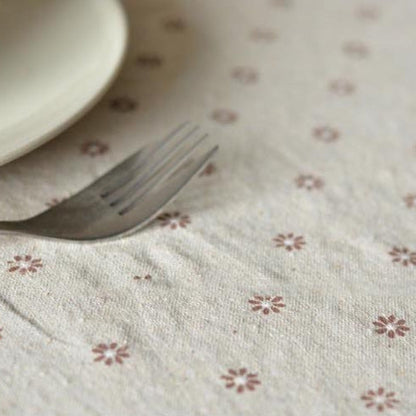 Floral Pattern Cotton Table Cover