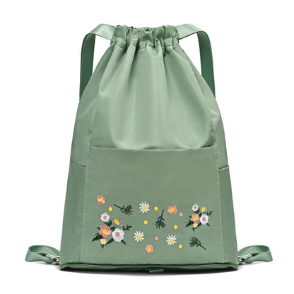 Casual Embroidered Cotton Yoga Tote Bag