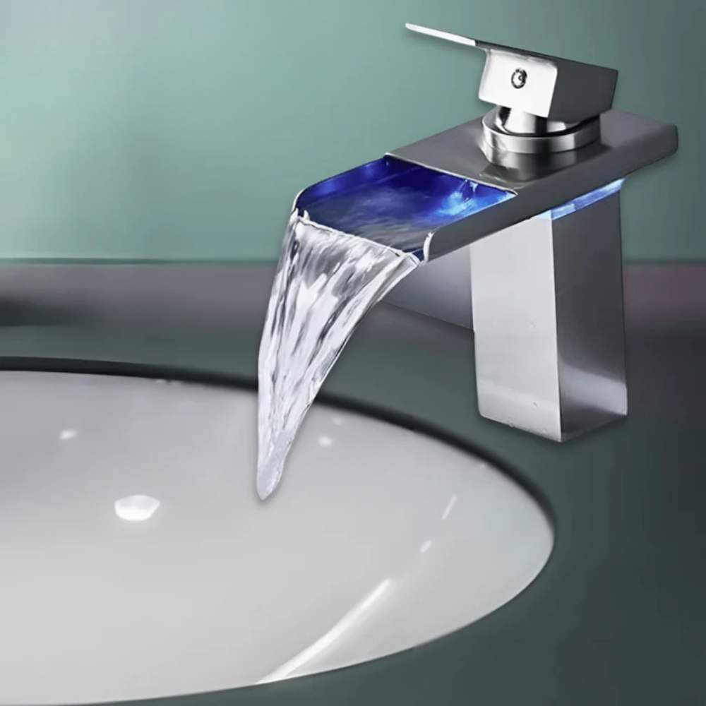 Modern LED Waterfall Sink Faucet