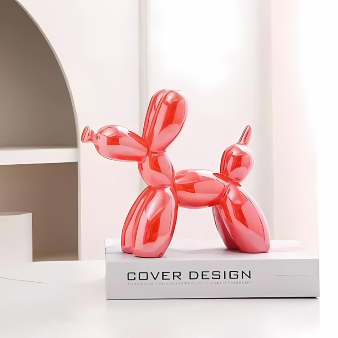 Colorful Ceramic Dog Figurine Decoration