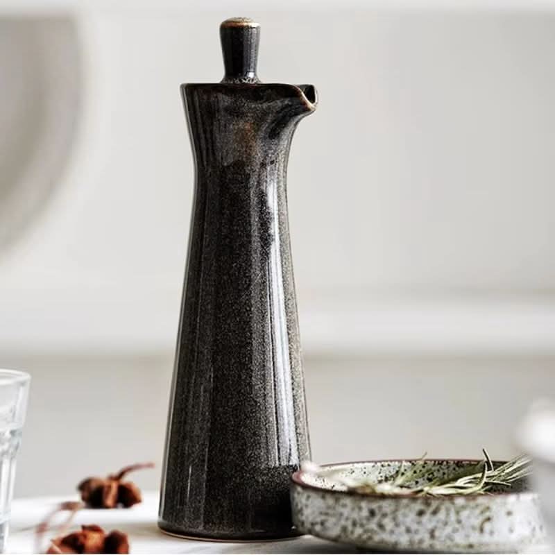 Small White Ceramic Oil Bottle 120ml