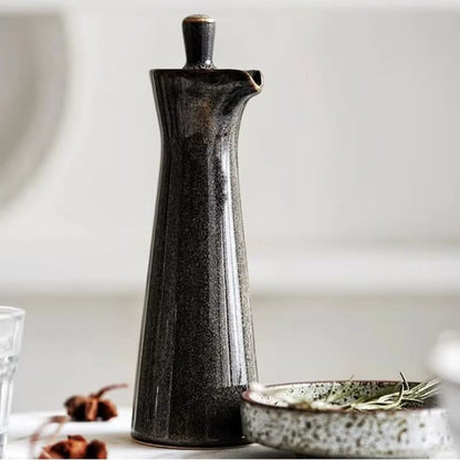 Small White Ceramic Oil Bottle 120ml