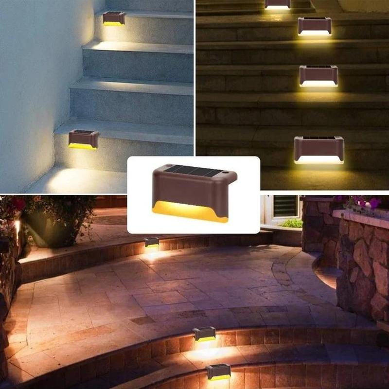 Solar Powered Garden Step Lights (4 Pack)