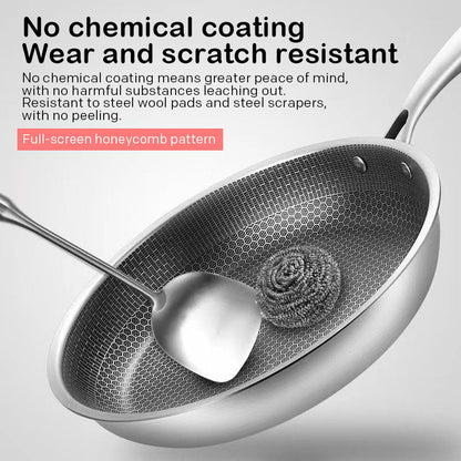 Premium Stainless Steel Hexagon Fry Pan