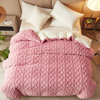 Soft Plush Reversible Duvet Cover Set