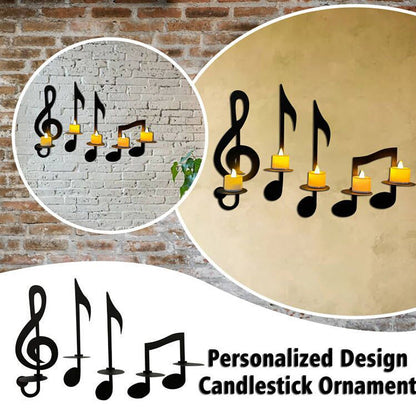 Musical Note Metal Candle Holder