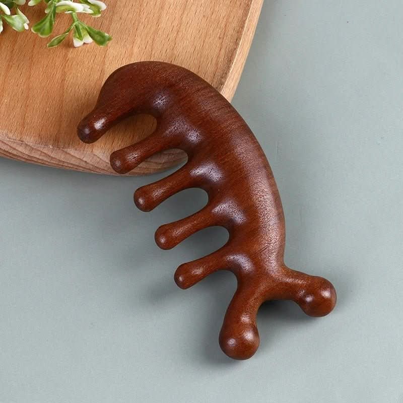 Premium Wood Massage Comb for Hair & Scalp Care