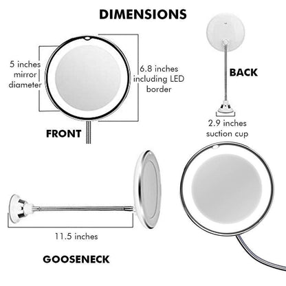 HD LED Magnifying Makeup Mirror