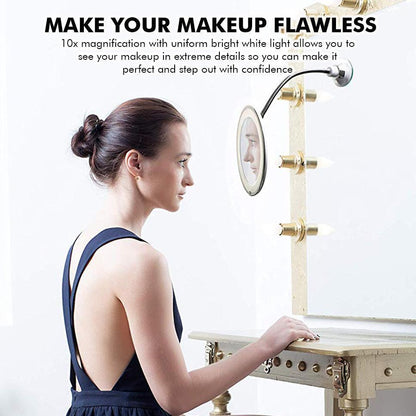 Professional 10x Magnifying LED Vanity Mirror