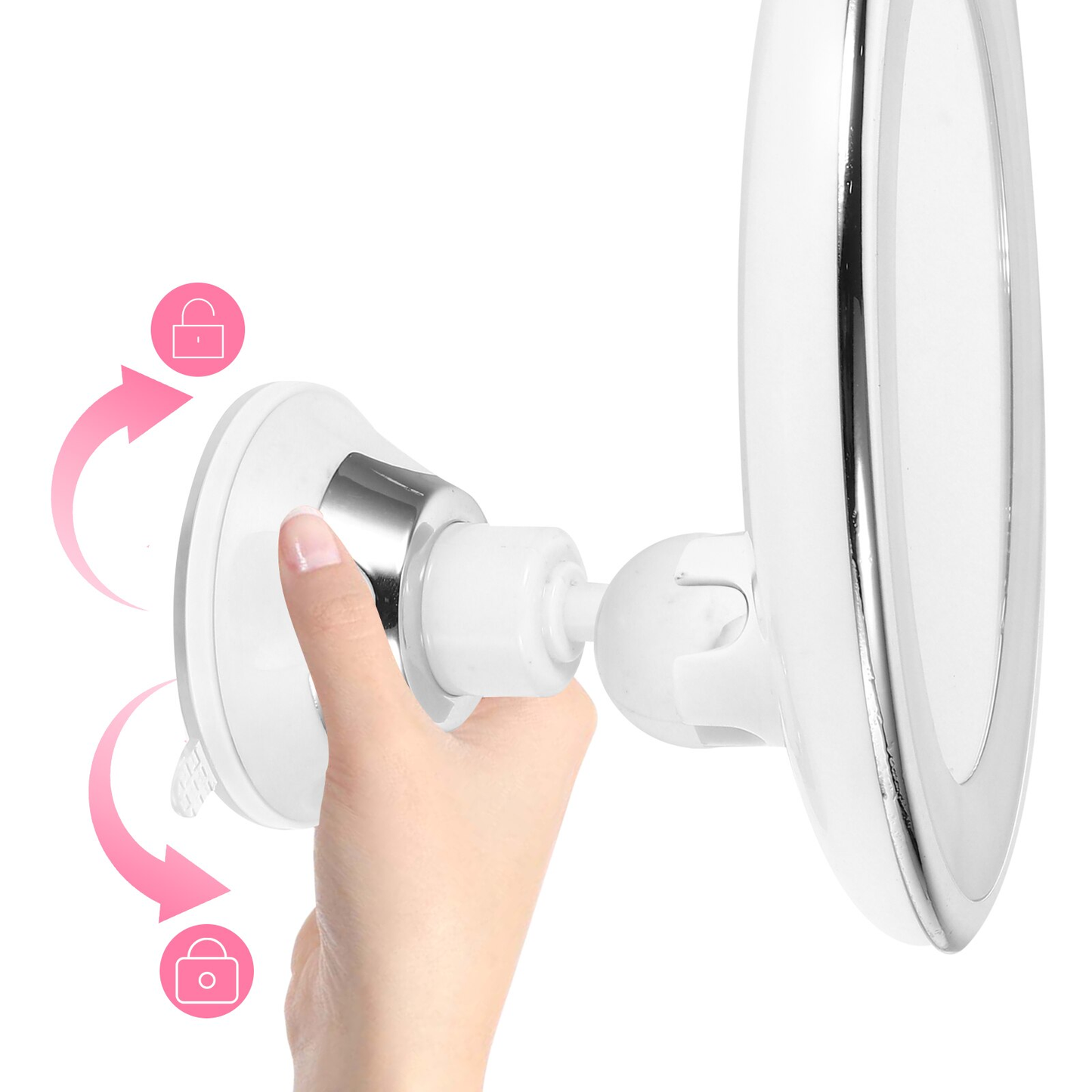 Portable LED Travel Makeup Mirror 10x Magnification