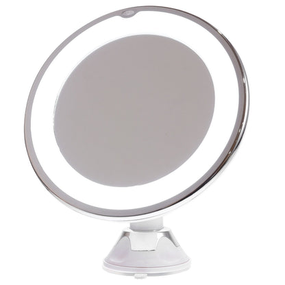 Portable LED Travel Makeup Mirror 10x Magnification