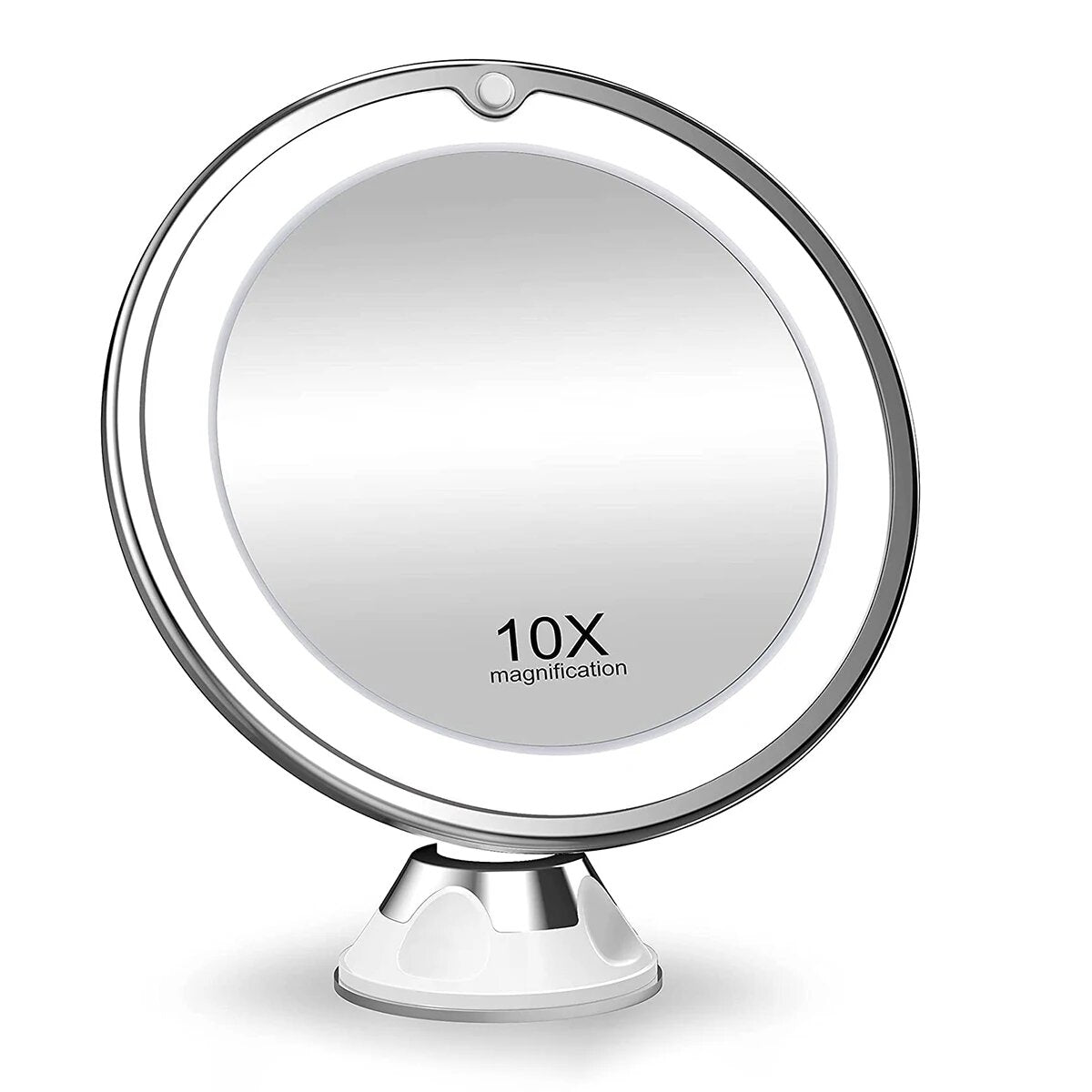 Portable LED Travel Makeup Mirror 10x Magnification