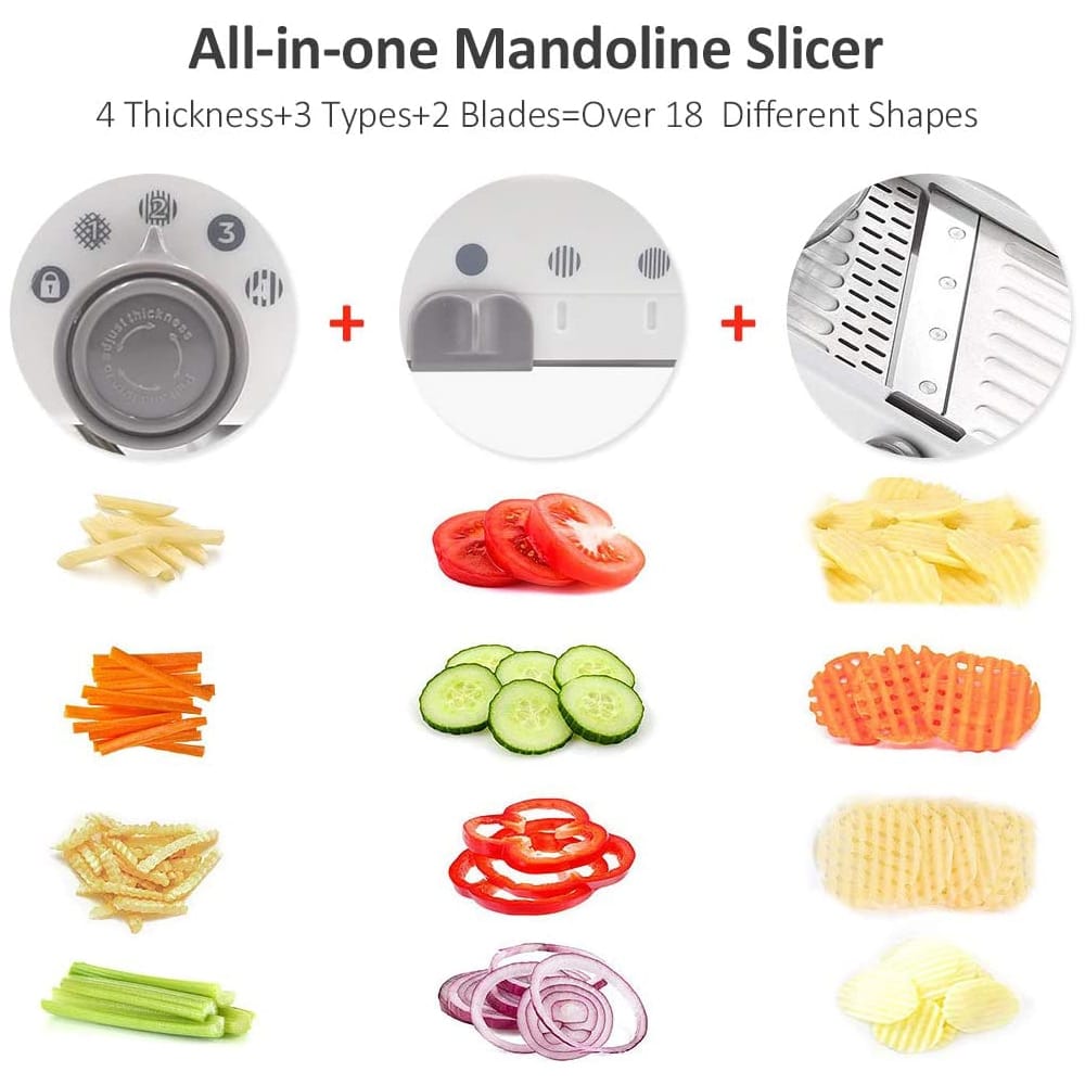 Premium Adjustable Stainless Steel Vegetable Slicer