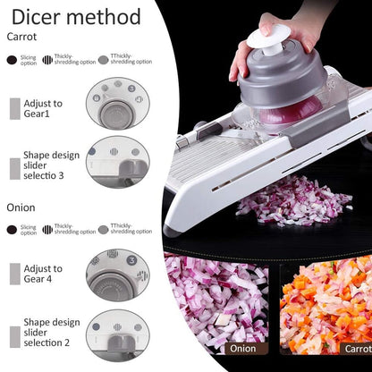 Premium Adjustable Stainless Steel Vegetable Slicer