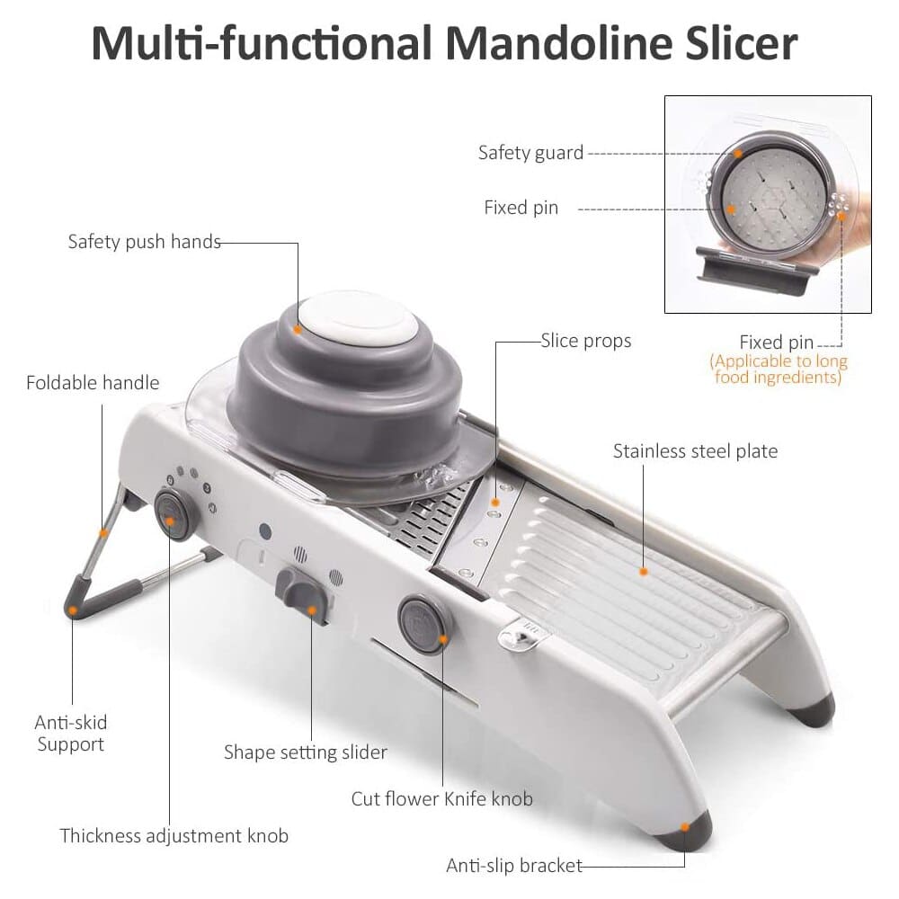 Premium Adjustable Stainless Steel Vegetable Slicer