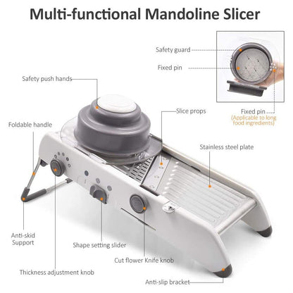 Premium Adjustable Stainless Steel Vegetable Slicer