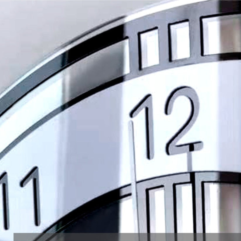 Slim Quiet Wall Clock in Acrylic - Contemporary Design