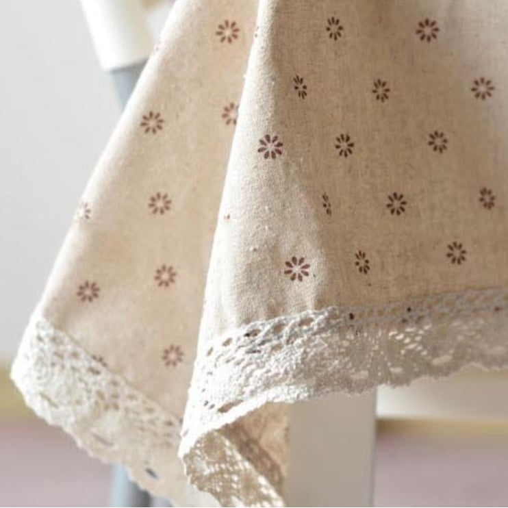 Floral Pattern Cotton Table Cover