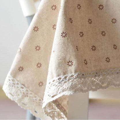 Floral Pattern Cotton Table Cover