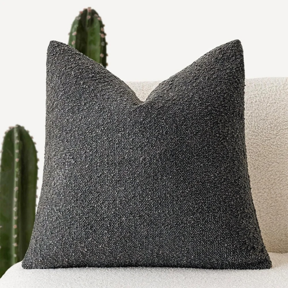 Soft Boucle Throw Pillow Cover 45x45cm Home Decor
