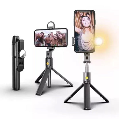 Compact 6-in-1 Wireless Bluetooth Selfie Rod