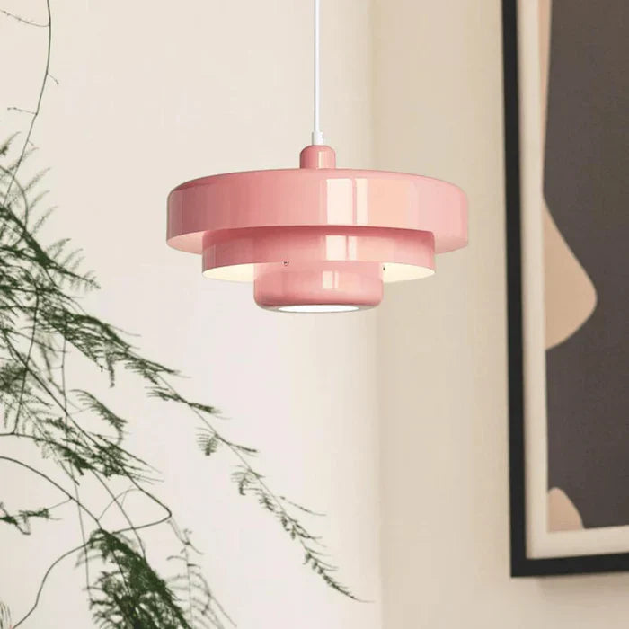 Rustic Metal Pendant Light - Soft Warm LED Lighting