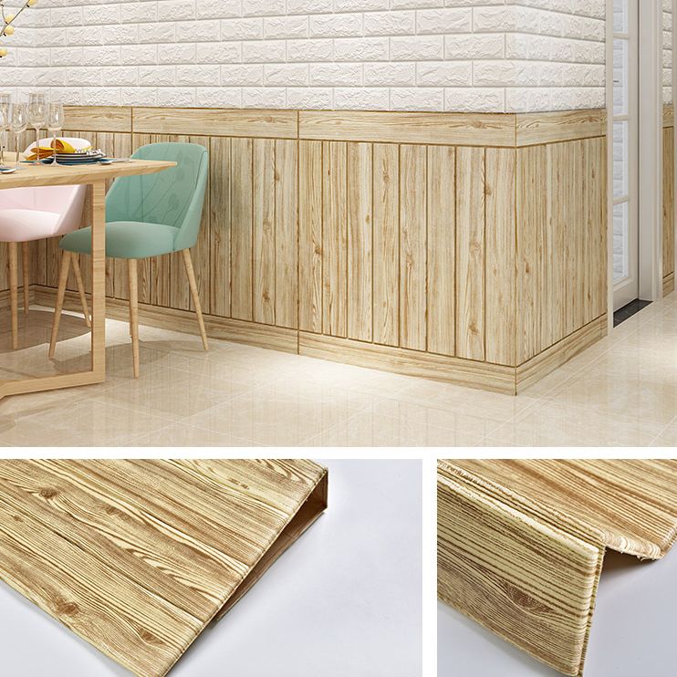 Contemporary Wooden Wall Panels Ceiling Planks Set of 6