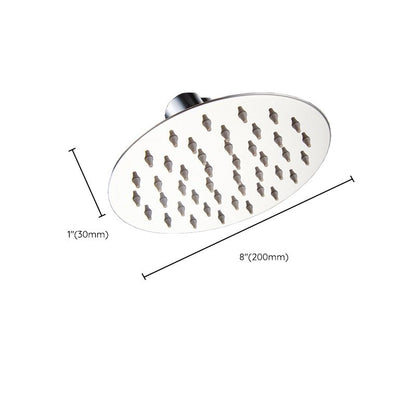 Silver Stainless Steel Round Shower Head