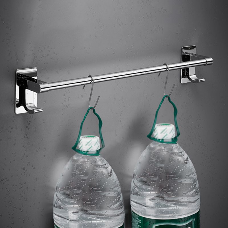 Sleek Chrome Bathroom Shelf Stainless Steel Accessory Set