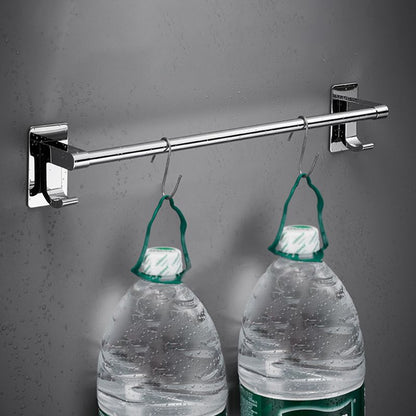 Sleek Chrome Bathroom Shelf Stainless Steel Accessory Set