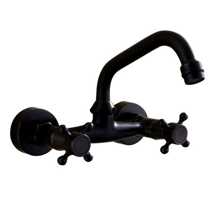 Classic Black Mount Bathroom Sink Faucet