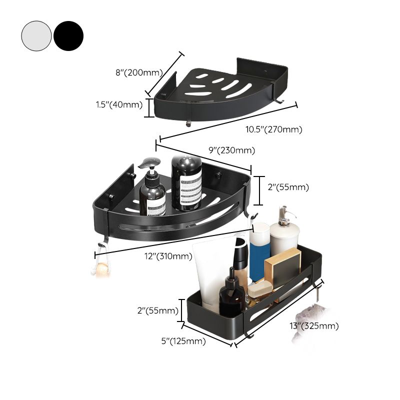 Stylish 1/2/3 Piece Stainless Steel Bathroom Shelf Set
