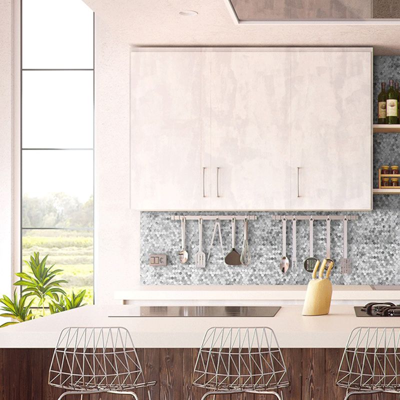 Easy Stick Hexagon Mosaic Wall Tiles Waterproof