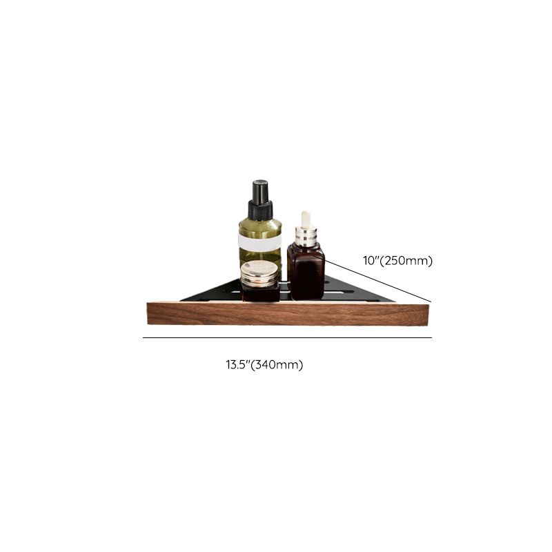 Modern Wood and Metal Bathroom Accessory Set