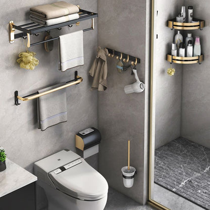 Luxury Black Brass Bathroom Accessories Set
