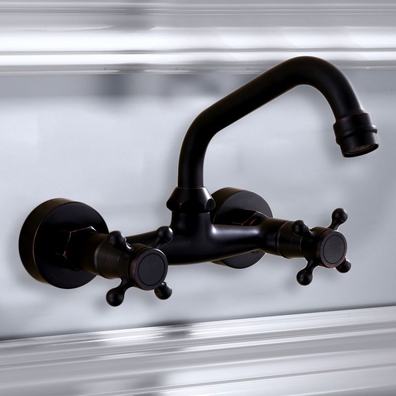 Classic Black Mount Bathroom Sink Faucet
