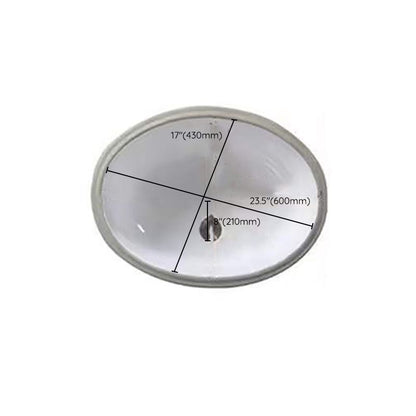 Contemporary Undermount Oval Ceramic Sink with Drain