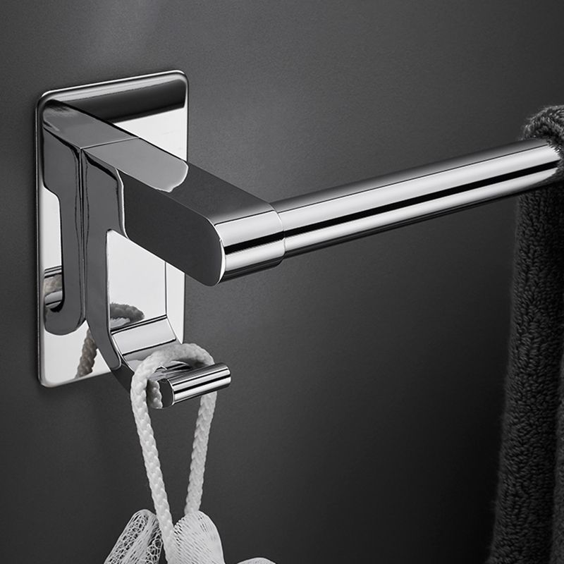 Sleek Chrome Bathroom Shelf Stainless Steel Accessory Set