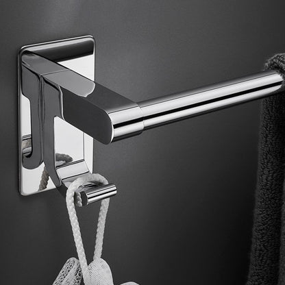 Sleek Chrome Bathroom Shelf Stainless Steel Accessory Set