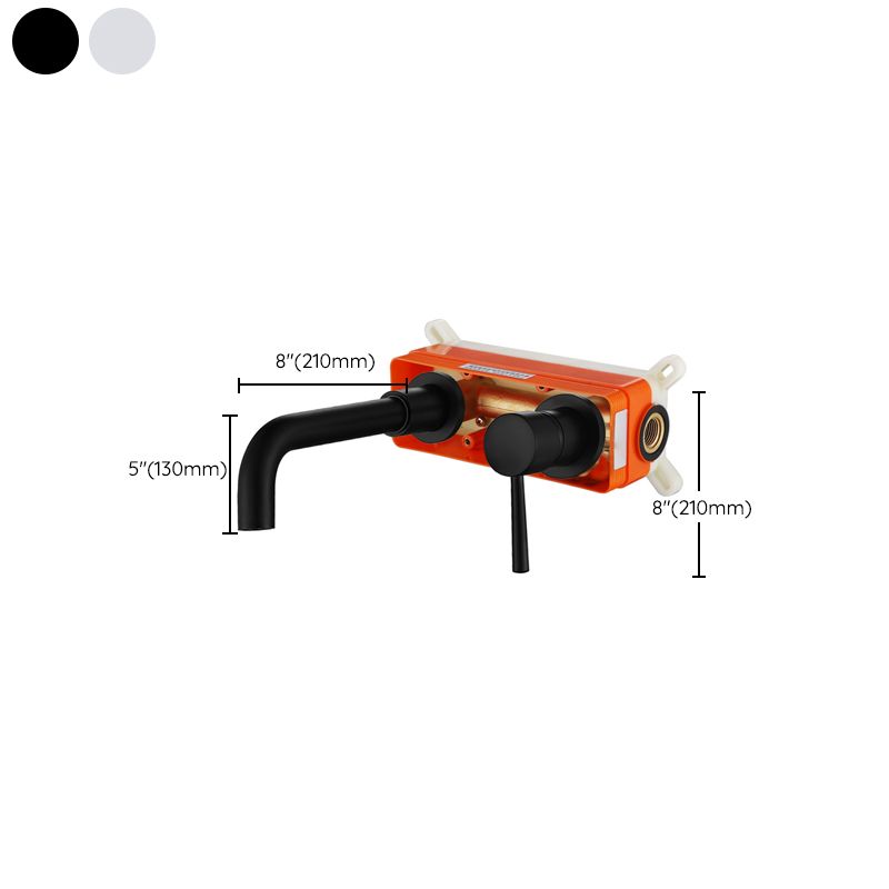 Modern 2-Hole Wall Mount Bathroom Sink Faucet