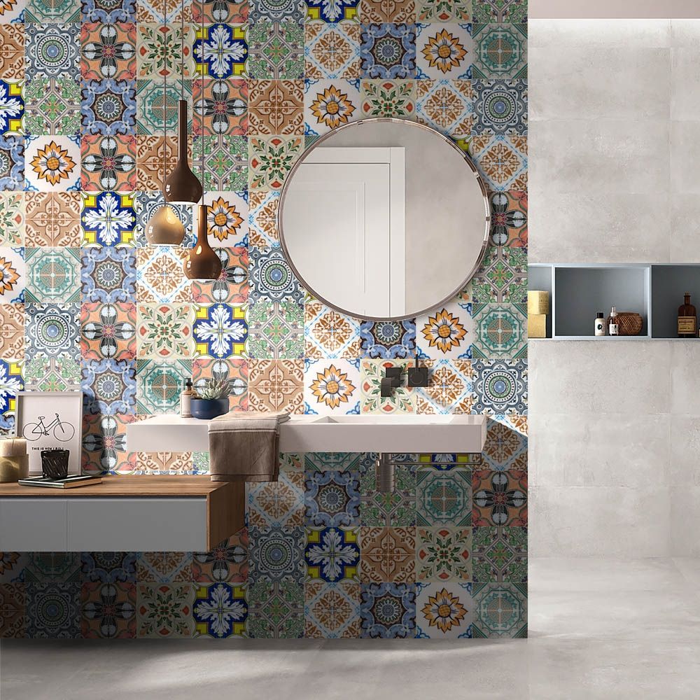 Stylish Multi-Colored Peel and Stick Vinyl Flooring