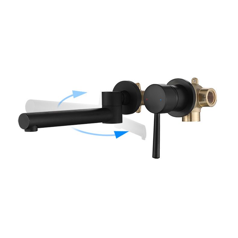 Modern 2-Hole Wall Mount Bathroom Sink Faucet