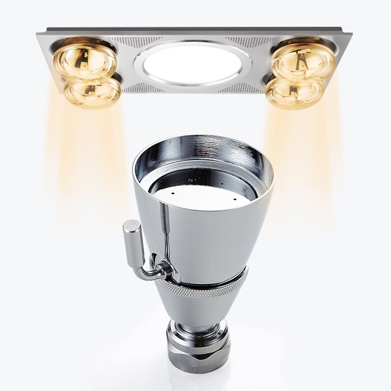 Silver Stainless Steel Round Shower Head