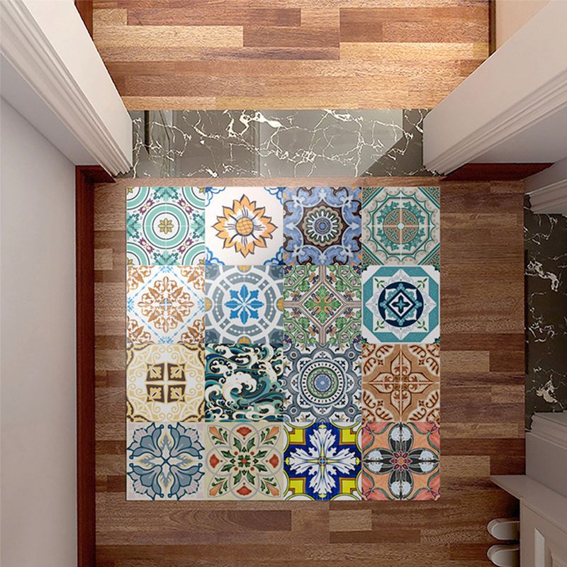 Stylish Multi-Colored Peel and Stick Vinyl Flooring