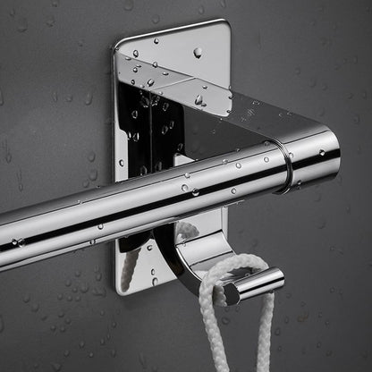 Sleek Chrome Bathroom Shelf Stainless Steel Accessory Set