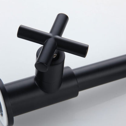 Modern Wall Mount Bathroom Faucet Cross Handle